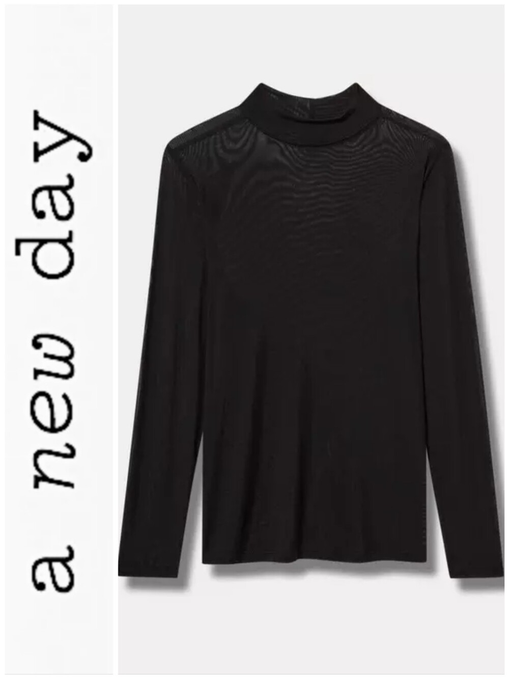 NWOT Mesh Mock Turtleneck